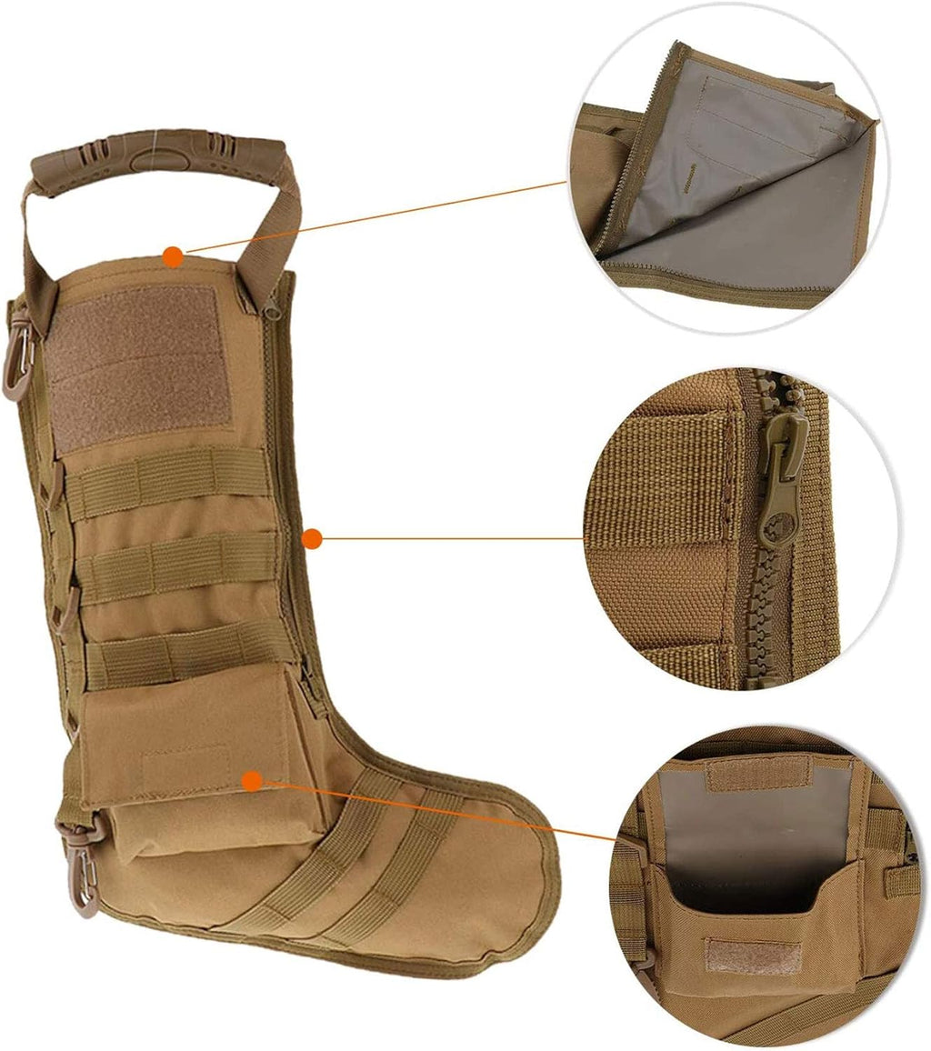 Tactical Christmas Stocking Backpacks Decoration Ruck-Up Hanging Hunting Storage Molle Pouch Bag Accessories