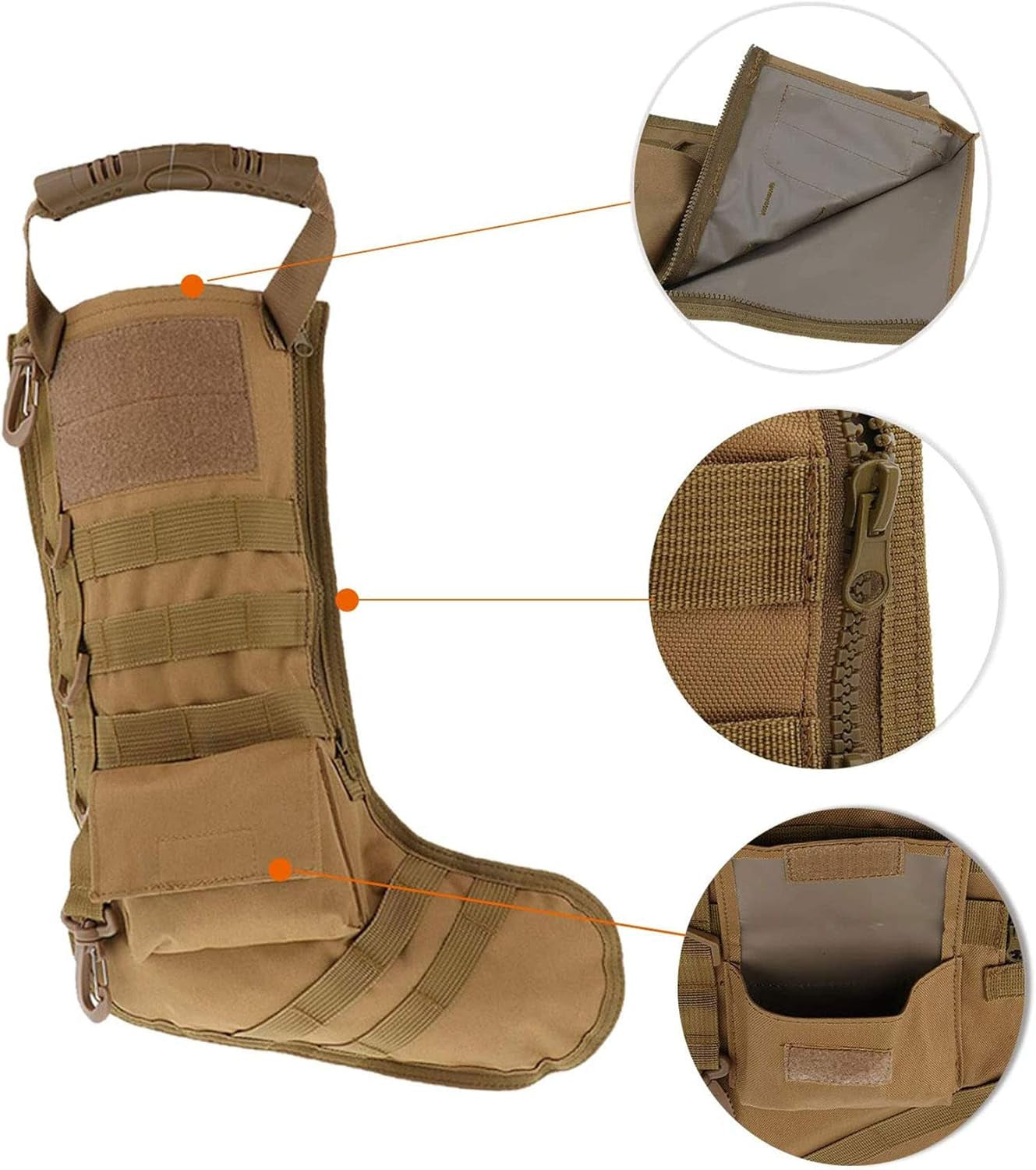 Tactical Christmas Stocking Backpacks Decoration Ruck-Up Hanging Hunting Storage Molle Pouch Bag Accessories